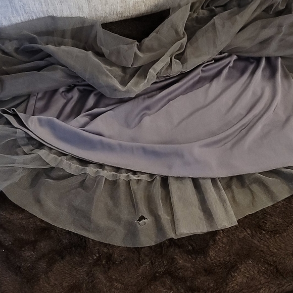 Xxl grey elastic waist gothic skirt - Picture 5 of 8